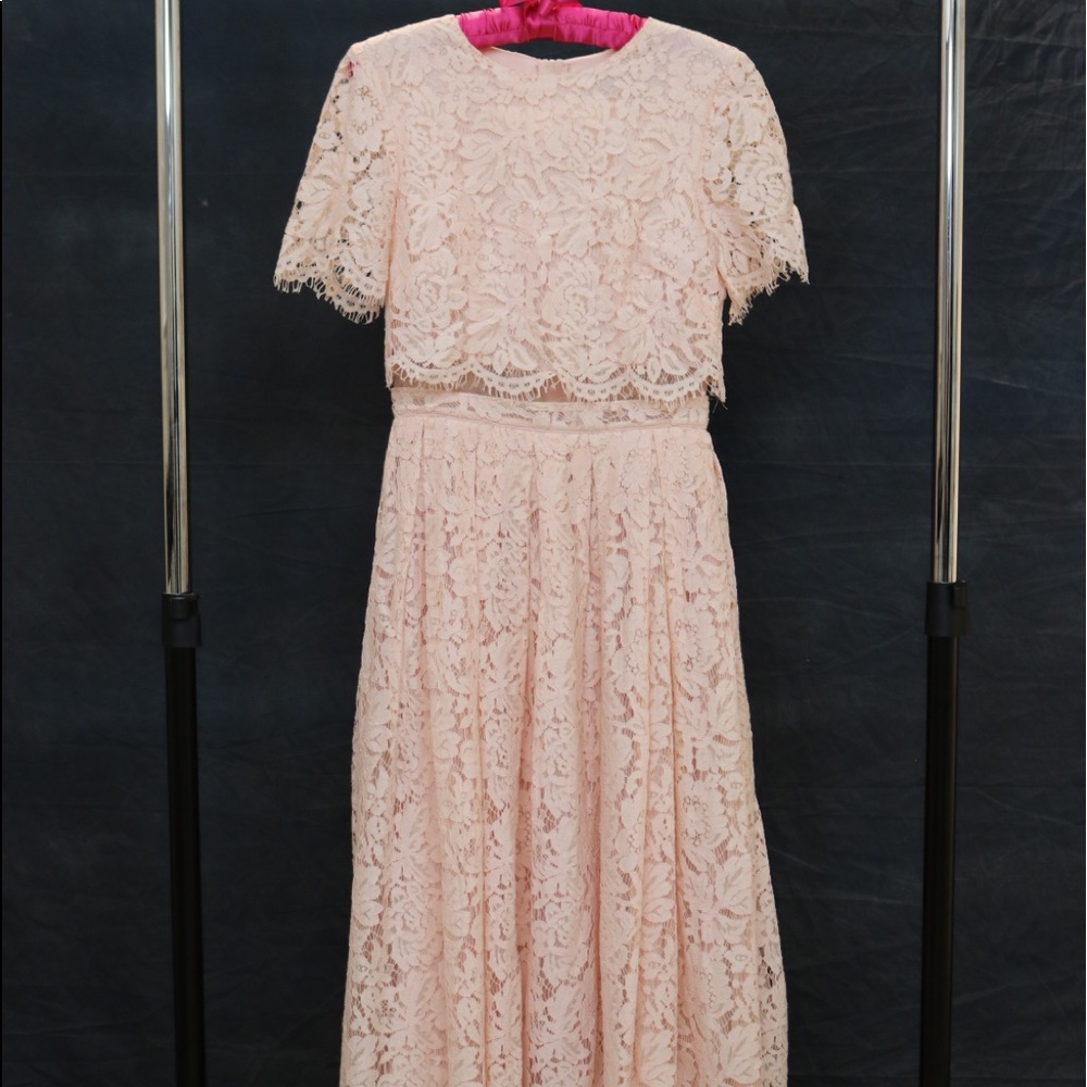 Pale Pink Lace Dress